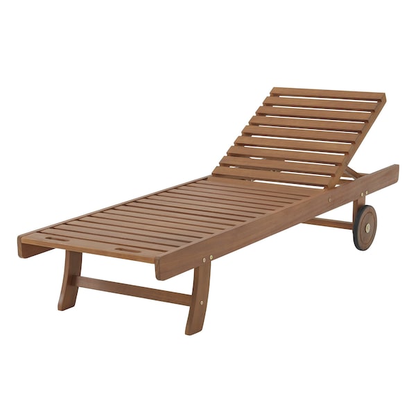 Alaterre Furniture Caspian Eucalyptus Wood Outdoor Lounge Chair ANCP02EBO - main